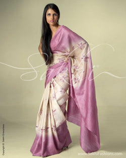 SR-0068 Lilac Tussar saree