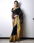 SR-0092 Black & Gold Uppada Sillk Saree