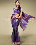 SR-0125 Purple & Peach Organza Saree