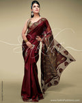 SR-0143 Maroon Peacock Kanchi saree