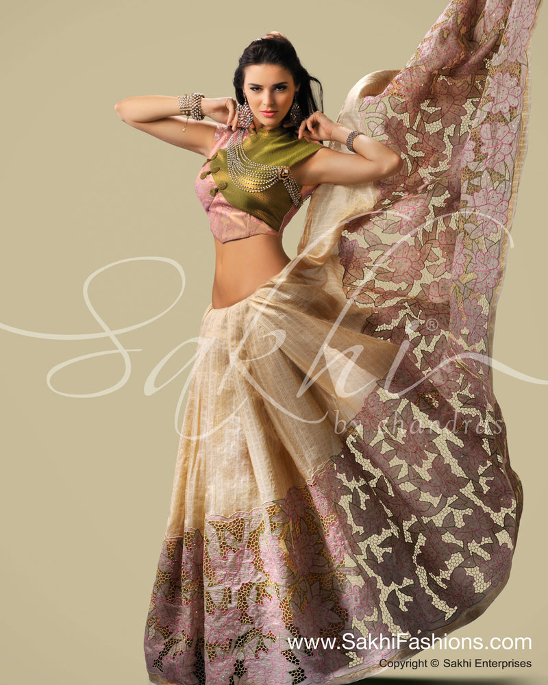 SR-0190 Rising Tussar Silk Saree