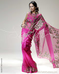 SR-0229 Pink Organza Saree