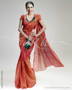 SR-0235 Red & Gold Uppada Sillk Saree