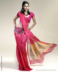 SR-0260 Pink & Mustard Matka Silk Saree