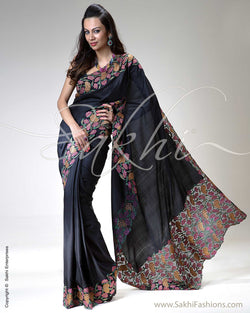 SR-0283 Black Kanchivaram silk saree