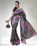 SR-0290 Black & Pink Banarasi Silk Saree
