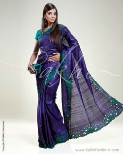 SR-0315 Cutwork Tussar Saree