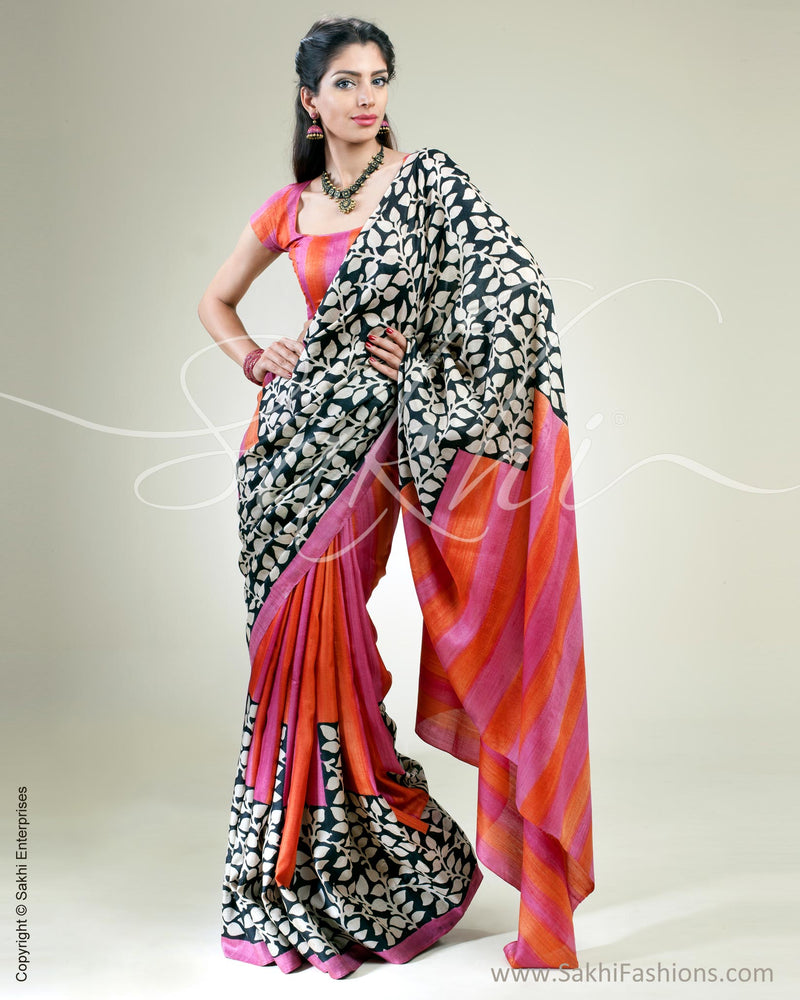 SR-0353 Printed Silk Sari