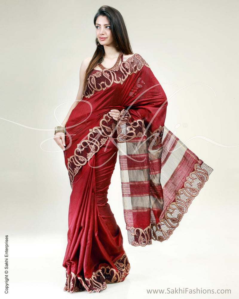 SR-0411 Raw Silk Cutwork