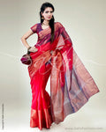SR-0433 Pink & Gold Silk & Cotton Saree