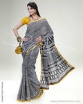 SR-0458 Black & white pure Cotton saree