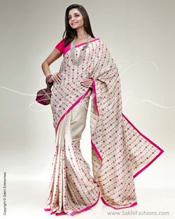 SR-0474 Kutch Pink Tussar Sari