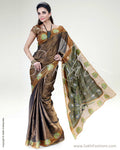 SR-0492 Black & Gold Pure Tissue Uppada Saree