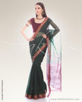 SR-0517 - Green & Pink Pure Silk Saree