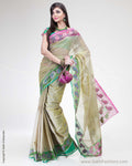 SR-0522 - Beige & Multi Pure Kota Cotton Saree