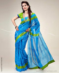 SR-0534 - Blue & green pure Kota Cotton saree