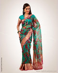 SR-0542 - Multi & Green Pure Silk Kota Saree