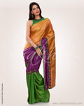 SR-0559 - Multi & Yellow Pure Kanchivaram Silk Saree