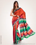 SR-0595 Vibrant Tussar Sari