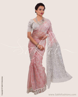SR-0597 Cream Tussar Saree