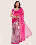 SR-0606 - Pink & White Pure Kota Cotton Saree