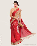 SR-0614 Red Lace Tussar Sari