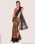 SR-0624 - Beige & Black Pure Silk Kota Saree