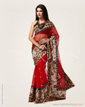 SR-0656 - Multi Kalamkari Net Saree