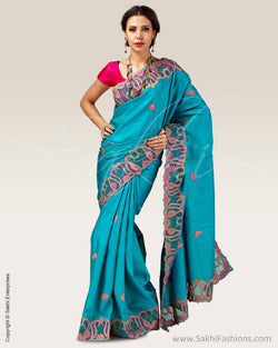 SR-0693 - Blue & Pink Pure Kanchivaram Silk Saree