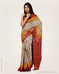 SR-0701 Block print Tussar Sari