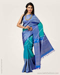 SR-0702 Blue Kanchi sari