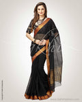 SR-0763 - Black & Antique Pure Cotton Saree