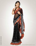 SR-0769 - Black & Maroon Pure Kota Cotton Saree