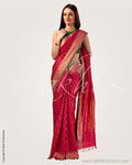SR-0780 - Pink & Green Pure Tussar Silk Saree