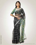SR-0798 - Black & Green Pure Kota Cotton Saree