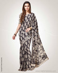 SR-0807 Black Devi Kalamkari Saree