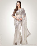 SR-0822 - Silver pure Tissue Kota saree- CV