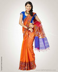 SR-0868 - Multi &  Pure Raw Silk Saree