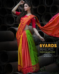 SR-0869M - Pink & multi pure Kanchi silk saree