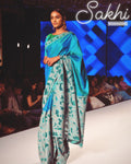 SR-0871M Blue Kanchi Cutwork