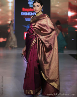 SR-0882M -Maroon Kanchi saree