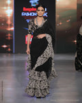 SR-0886M Kalamkari Ruffle sari