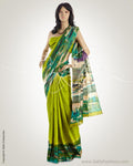 SRN-12349 - Green Pure Tussar Silk Saree