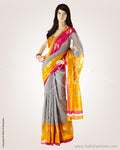 SRO-21667 - Black & Multi Silk & Cotton Saree