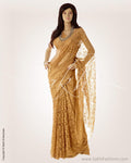 SRO-24034 - Beige & Gold Lace Saree