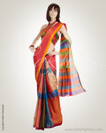 Multi & Gold Pure Silk Saree