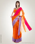 Mustard & Pink Pure Cotton Saree