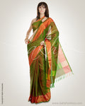 BGM-6493 Green & Gold Pure Uppada Silk  Saree