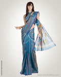 Blue & Gold Pure Uppada Silk  Saree