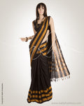 Black & Gold Pure Uppada Silk  Saree